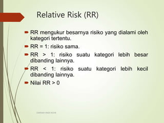 [4]relative risk dan odds rasio tabel kontingensi 2x2 1 | PPT