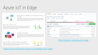 https://azure.microsoft.com/en-us/campaigns/iot-edge/
https://github.com/azure/iot-edge
 