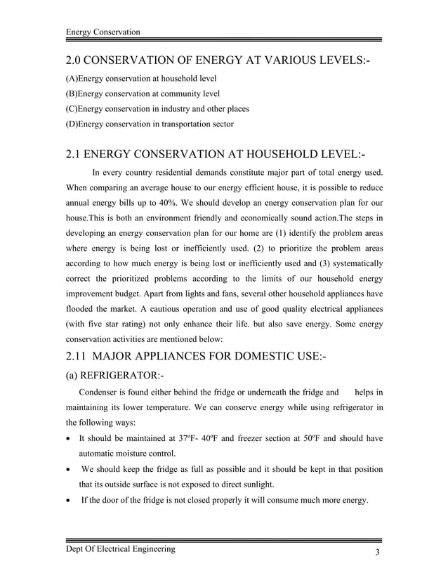 Energy Conservation Report In Pdf Pdf