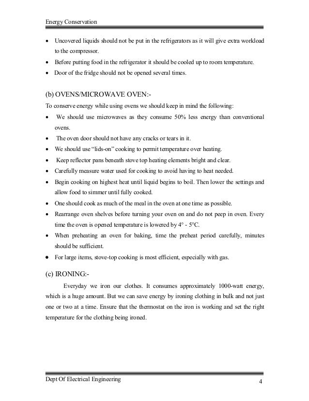 Energy Conservation Report In Pdf Energy Conservation Dept Of Electrical Essay About English Language also Essay In English For Students Narrative Essay Examples High School