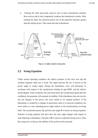 report on the GOVERNING CONTROL AND EXCITATION CONTROL FOR STABILITY OF ...
