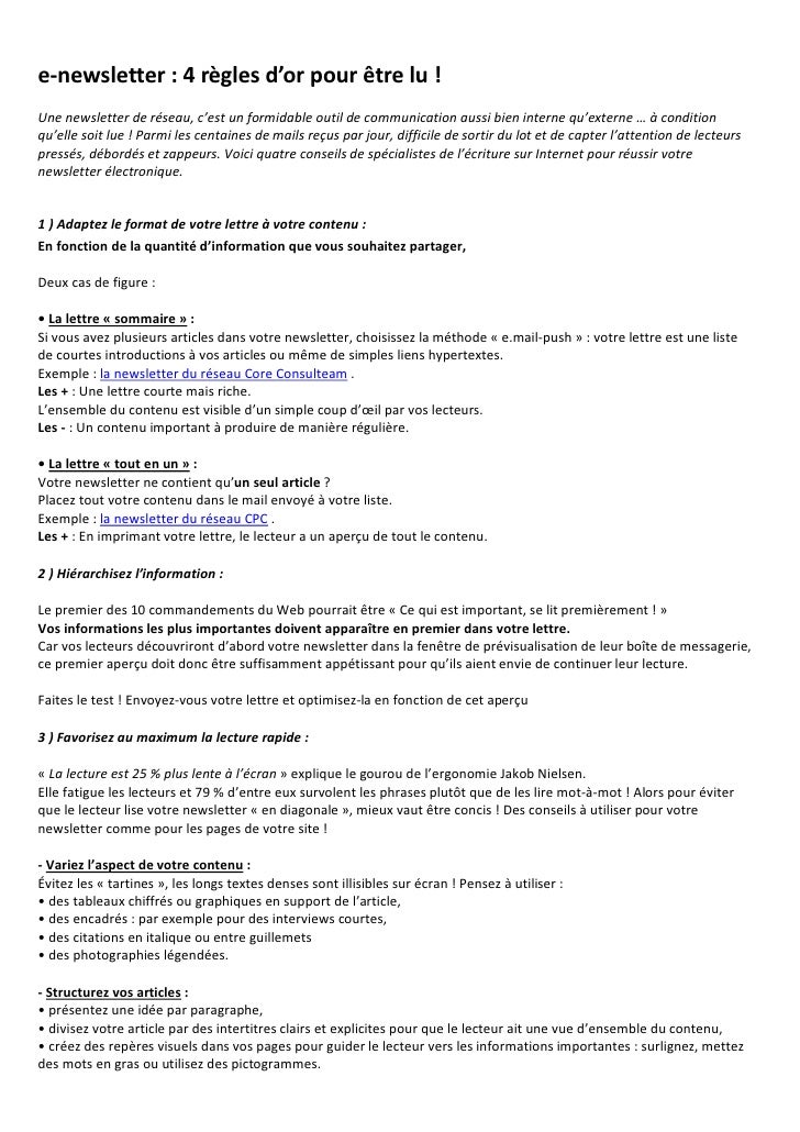 4 Regles D Or Pour Etre Lu