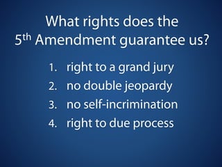Rights of the Accused: The 5th Amendment | PPT
