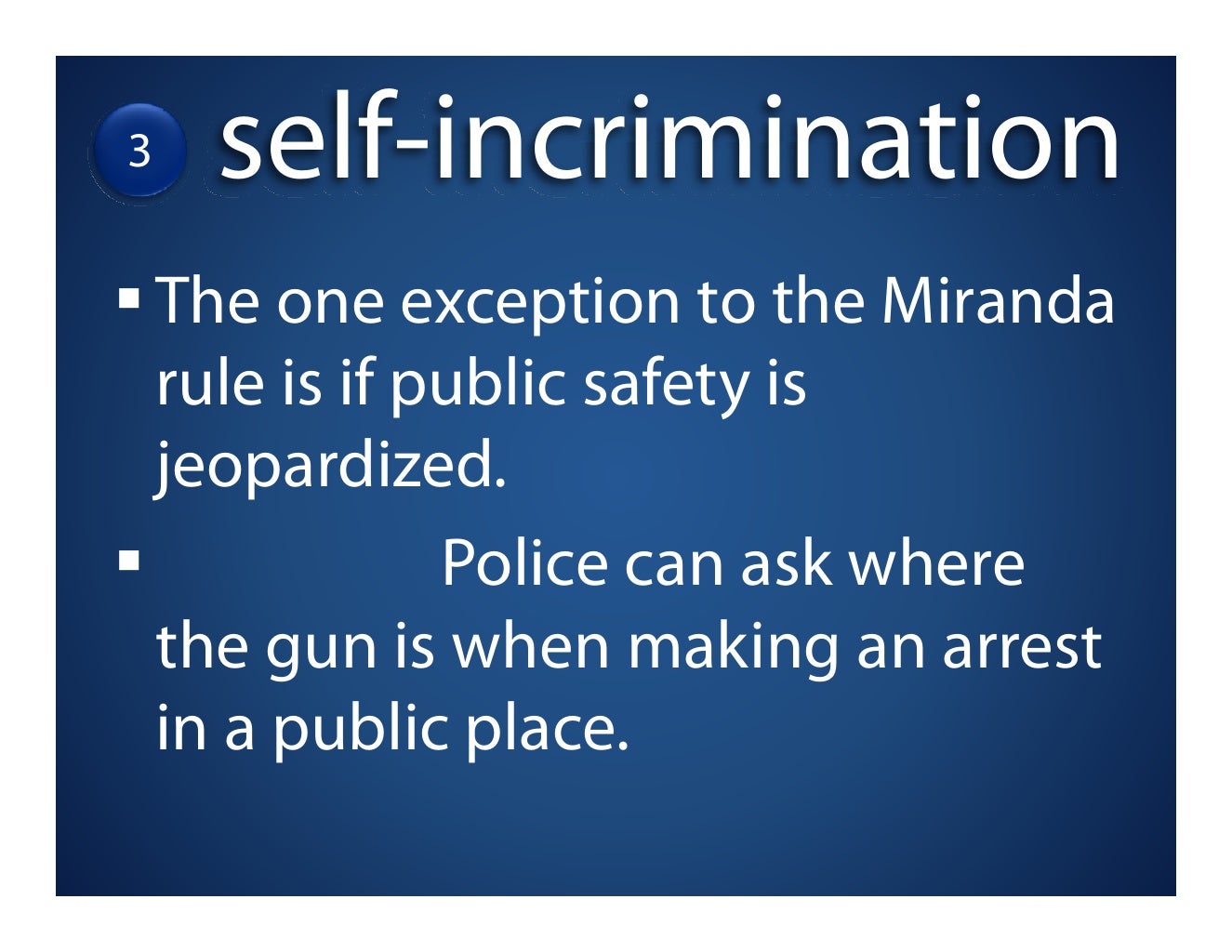 Rights of the Accused The 5th Amendment