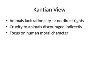 Exploring Animal Rights, Duties, and Moral Status in Ethics | PPTX