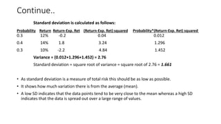 Comparing Risk Using Standard Deviation 4 Risk and its types.pptx