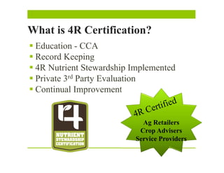 4 r nutrient stewardship certifcation | PDF