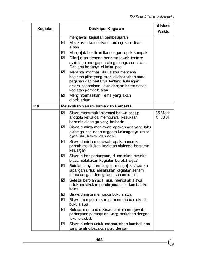 4 rpp kls 1 semester 1 keluarga