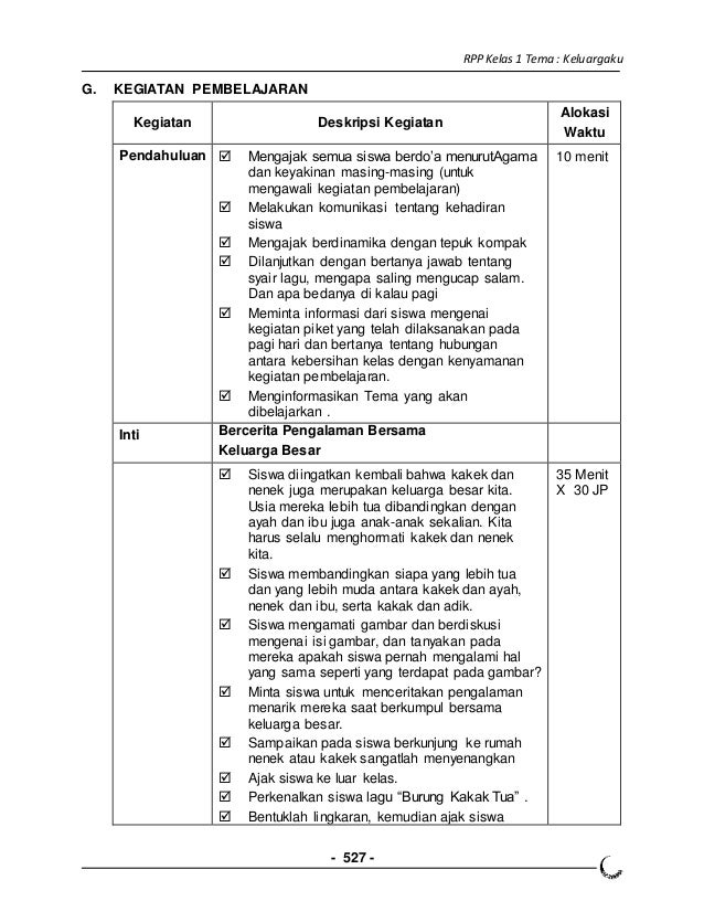 4 rpp kls 1 semester 1 keluarga