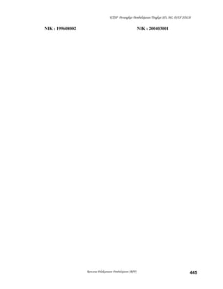 KTSP Perangkat Pembelajaran Tingkat SD, MI, DAN SDLB
NIK : 199608002 NIK : 200403001
Rencana Pelaksanaan Pembelajaran (RPP) 445
 