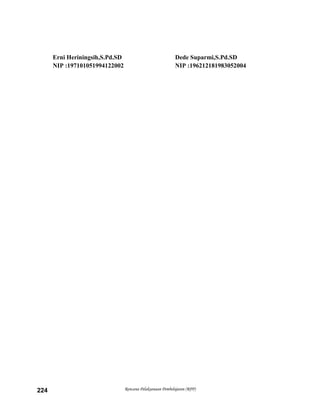 Rencana Pelaksanaan Pembelajaran (RPP)224
Erni Heriningsih,S.Pd.SD Dede Suparmi,S.Pd.SD
NIP :197101051994122002 NIP :196212181983052004
 