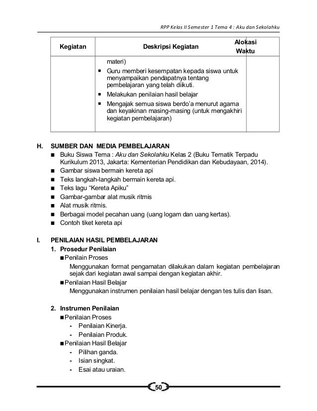 Contoh Rpp Kurikulum 2013 Sd Kelas 2 Tema 4 Ilmusosial Id
