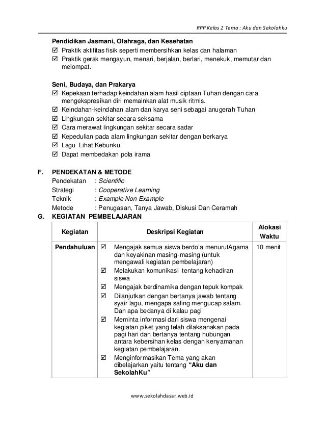 [4] rpp sd kelas 2 semester 1 aku dan sekolahku blonya nova
