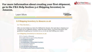 How to Create your First Amazon FBA Shipment? | PPTX