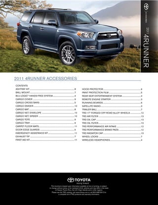 2011 Toyota 4Runner Accessories Dallas | PDF