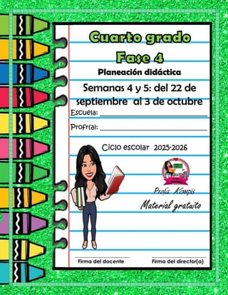 4° S4-5 Planeación Profa Kempis.pdf para la fase 4 del cuarto grado | PDF