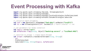Event Processing with Kafka
 