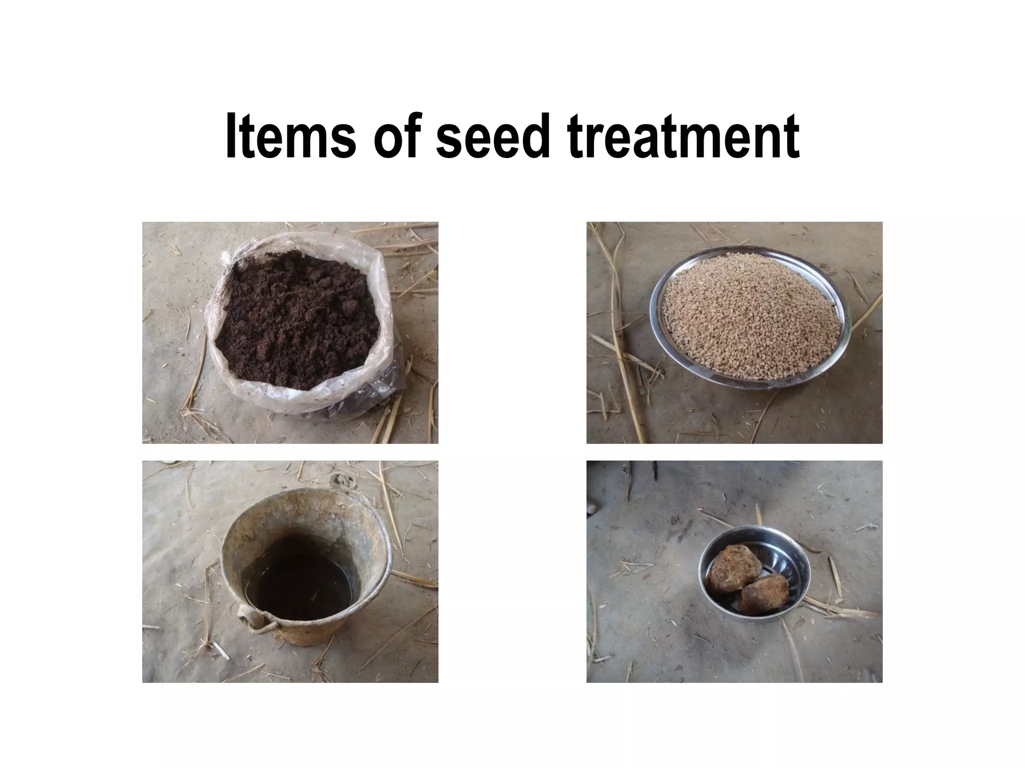 Items of seed treatment
 