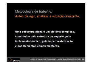 Grupo de Trabalho de Coberturas do Sustainable Construction Living Lab
 