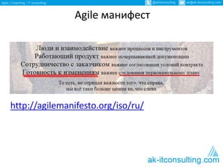 Agile манифест 
http://agilemanifesto.org/iso/ru/ 
 