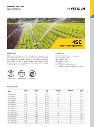 HYBSUN 4 SC solar submersible pump | PDF