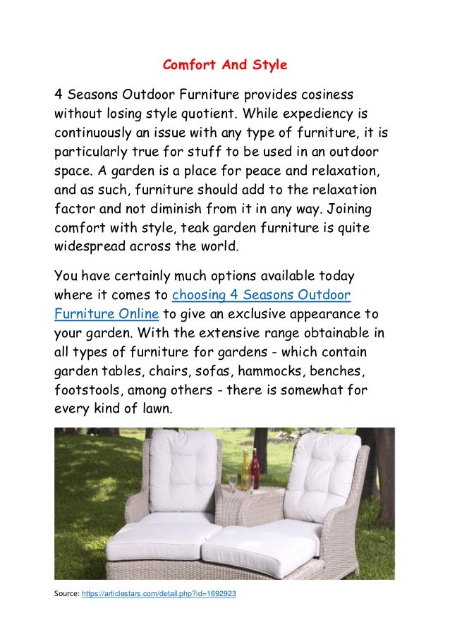 4 seasons outdoor furniture addition an exclusive touch to your garden