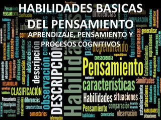 HABILIDADES BASICAS DEL PENSAMIENTO APRENDIZAJE, PENSAMIENTO Y PROCESOS COGNITIVOS 