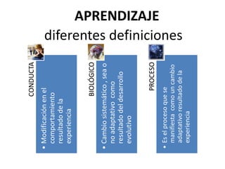 APRENDIZAJEdiferentes definiciones