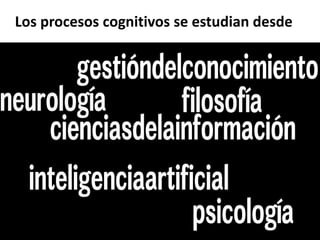 Los procesos cognitivos se estudian desde