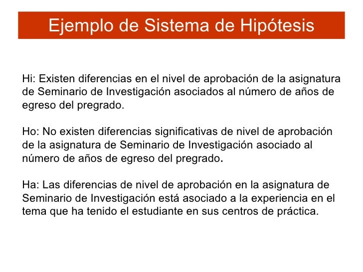 Tipos de hip tesis