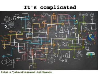 It's complicatedIt's complicated
https://jobs.siteground.bg/#devopshttps://jobs.siteground.bg/#devops
 