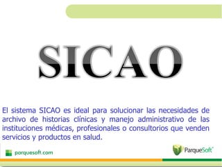 El sistema SICAO es ideal para solucionar las necesidades de archivo de historias clínicas y manejo administrativo de las instituciones médicas, profesionales o consultorios que venden servicios y productos en salud. 