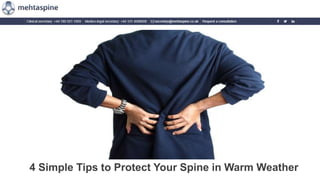 4 Simple Tips to Protect Your Spine in Warm Weather
 