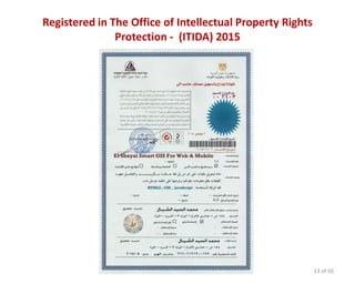 Registered in The Office of Intellectual Property Rights
Protection - (ITIDA) 2015
13 of 50
 
