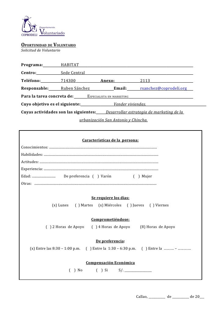 4 solicitud de voluntario marketing