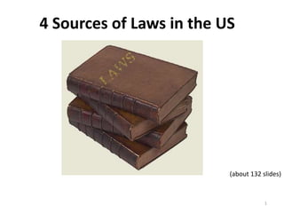 4 Sources of Laws in the US
1
(about 132 slides)
 
