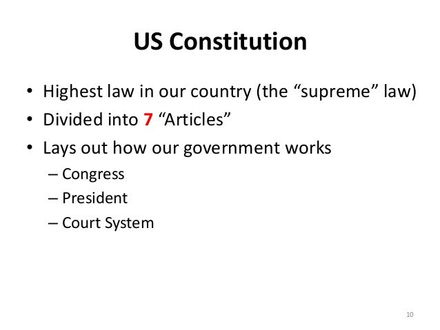 is the constitution the highest law