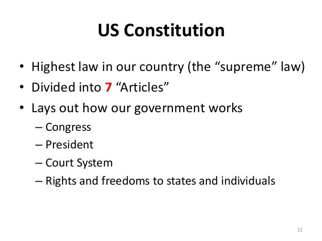 what is the supreme law of the us