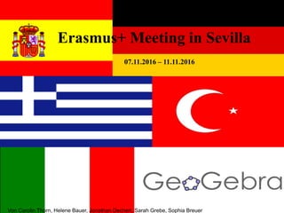 Erasmus+ Meeting in Sevilla
07.11.2016 – 11.11.2016
Von Carolin Thorn, Helene Bauer, Jonathan Dechert, Sarah Grebe, Sophia Breuer
 