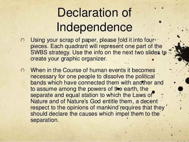 Declaration of independence speech
