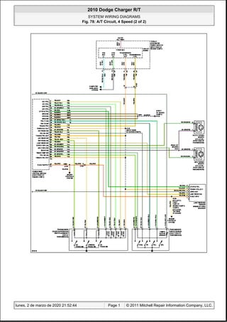 2010 Dodge Charger R/T
SYSTEM WIRING DIAGRAMS
Fig. 78: A/T Circuit, 4 Speed (2 of 2)
2010 Dodge Charger R/T
SYSTEM WIRING DIAGRAMS
Fig. 78: A/T Circuit, 4 Speed (2 of 2)
lunes, 2 de marzo de 2020 21:52:41 Page 1 © 2011 Mitchell Repair Information Company, LLC.
lunes, 2 de marzo de 2020 21:52:44 Page 1 © 2011 Mitchell Repair Information Company, LLC.
 