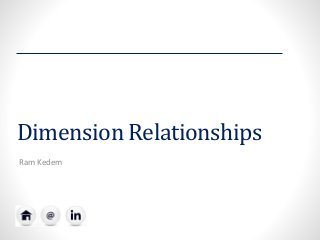 Dimension Relationships
Ram Kedem
 