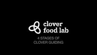 4 STAGES OF
CLOVER GUIDING
 
