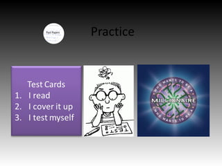 LOCI Memory trick of memory masters:  1. Think about a journey you know well 2. Think about the landmarks along the way.  3. You then add in images to help you remember information.  
