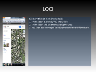 Mnemonics R est E xercise V ariety I magination S tructure I ndividual O ngoing N ot too long Mnemonics work best when you try to make your own…  