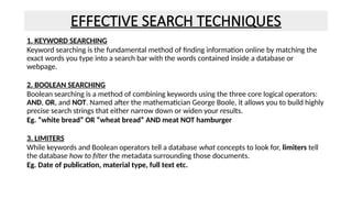 Mastering Web Browsers and Effective Search Techniques for Internet ...