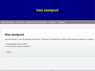 kies startpunt
 