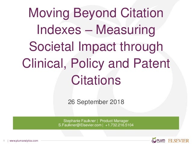 Stephanie Faulkner Moving Beyond Citation Indexes Measuring Socie