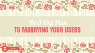 The 3 Step Plan
TO MARRYING YOUR USERS
8 min read
 