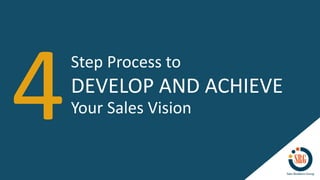 Step Process to
DEVELOP AND ACHIEVE
Your Sales Vision
 